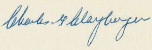 signature of Charles G. Clayberger